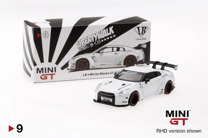 LB☆WORKS Nissan GT-R (R35) Matte White Type 1, Rear Wing Ver 1 