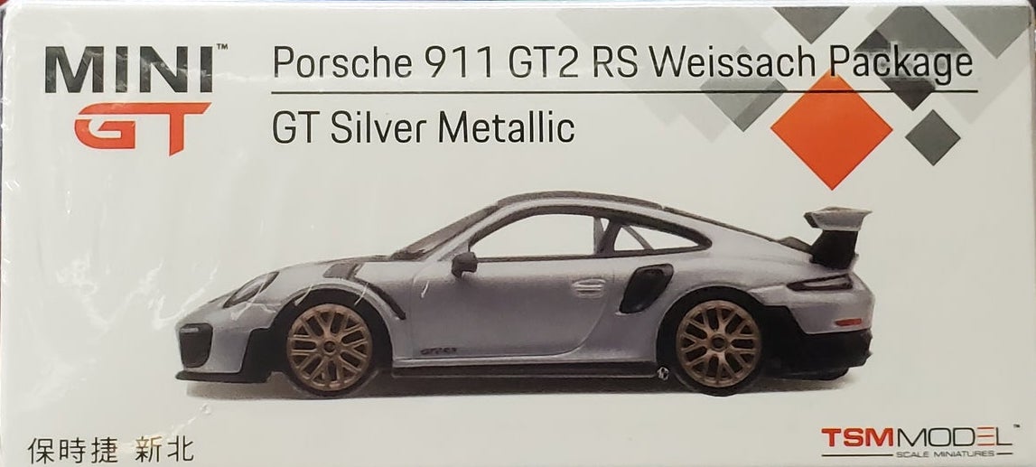 Porsche 991 Turbo GT2RS Weissach Package GT Silver Metallic 