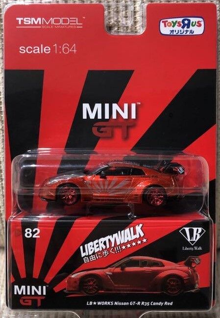 LB☆WORKS Nissan GT-R (R35) Candy Red w/ Carbon Fiber Type 1, Rear 