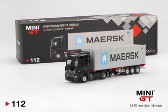 Mini GT 1:64 Mercedes-Benz Actros w/ 40 Ft Container 