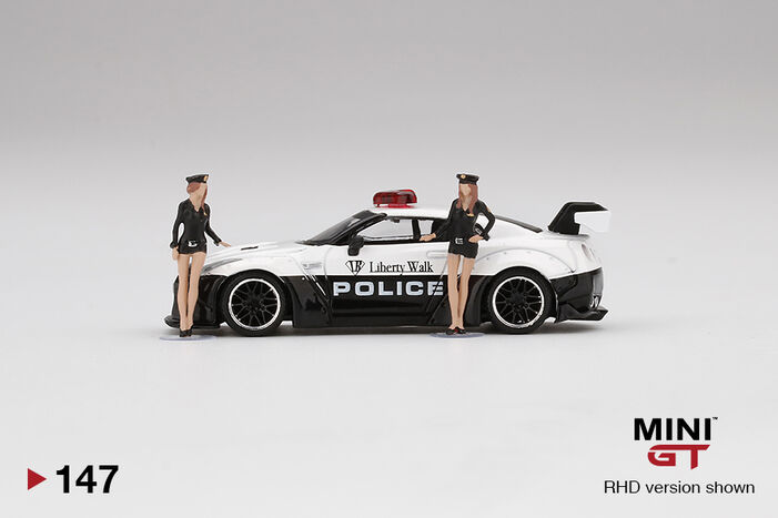 MINI GT LB★WORKS Nissan GT-R R35 Police Mini GT LB Works Nissan GT-R R35 POLICE #147 - YouTube