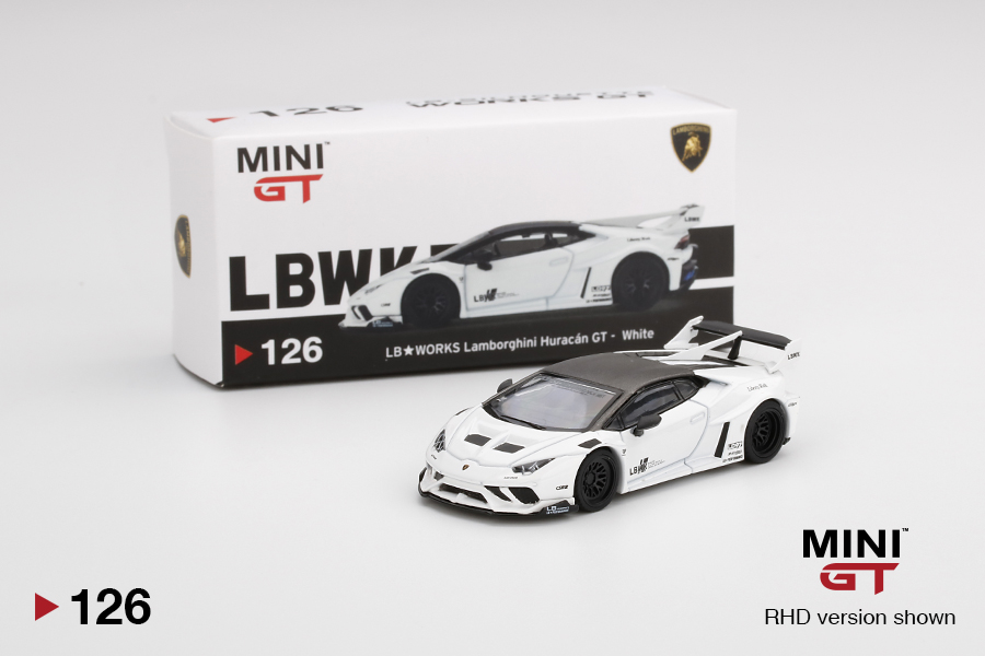 LB☆WORKS Lamborghini Huracán GT White 126 | MINI GT Wiki | Fandom