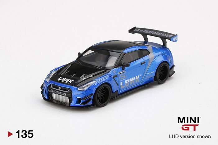 LB☆WORKS Nissan GT-R (R35) Blue / LB Work Livery 2.0 Type 2, Rear 