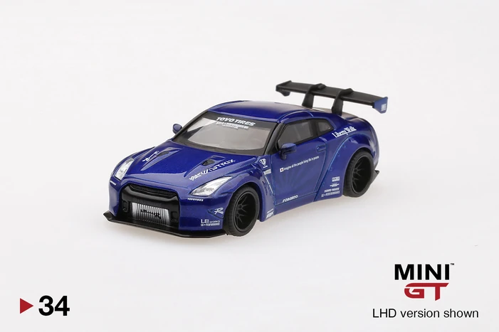 LB☆WORKS Nissan GT-R (R35) Candy Blue Type 1, Rear Wing ver 1