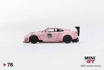 MiNiGT リバティーウォーク LBWK GTR pink pig 1/64スケール MINI GT「LB☆WORKS Nissan GT-R R35 type2」(Pink