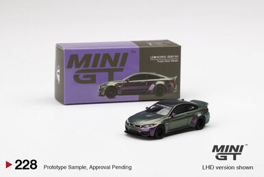 MINI GT LB★WORKS BMW M4 Black W/M Stripe 1/64 Mini GT BMW M4 LB Works Black with M Stripes Diecast