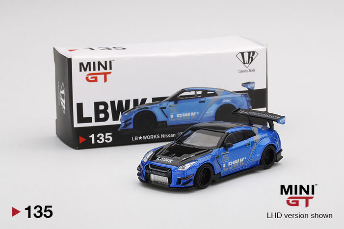 LB☆WORKS Nissan GT-R (R35) Blue / LB Work Livery 2.0 Type 2, Rear LB☆WORKS Nissan GT-R (R35) Blue / LB Work Livery 2.0 Type 2, Rear