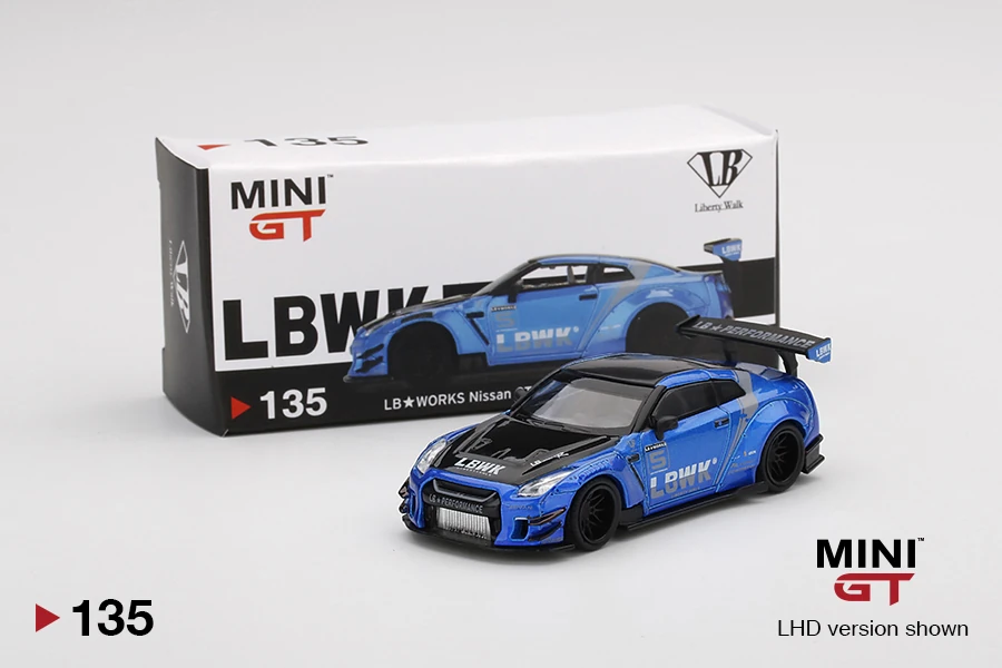 LB★WORKS Nissan GT-R (R35) Blue / LB Work Livery 2.0 Type 2, Rear Wing ...
