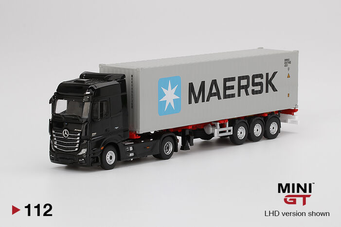 【MINI GT】MercedesBenz actros 40ftコンテナ Mini GT 1:64 Mercedes-Benz Actros w/ 40 Ft Container 