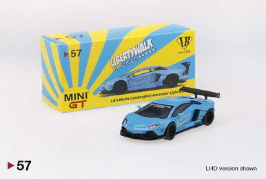 LB☆WORKS Lamborghini Huracán ver. 1 Light Blue | MINI GT Wiki 