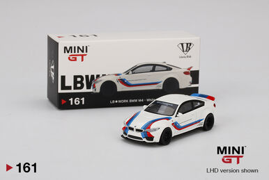 MINI GT LB★WORK BMW M4 - Baby Blue 1/64 TSM Mini GT BMW M4 LB Works Diecast Model Car Baby Blue