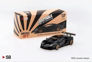 LB☆WORKS Lamborghini Aventador Black | MINI GT Wiki | Fandom