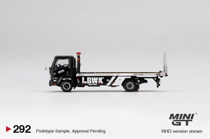 Isuzu N-Series Vehicle Transporter LBWK Black | MINI GT Wiki