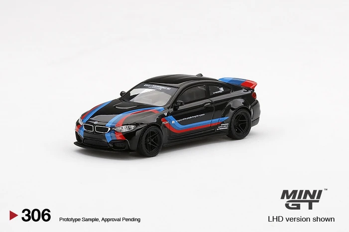 minigt LB☆WORKS  M4 LB☆WORKS BMW M4 Black W/ M Stripe | MINI GT Wiki | Fandom