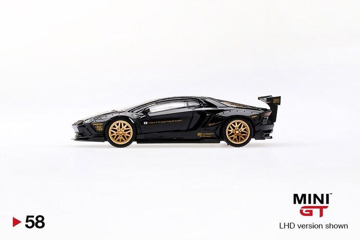 LB☆WORKS Lamborghini Aventador Black | MINI GT Wiki | Fandom