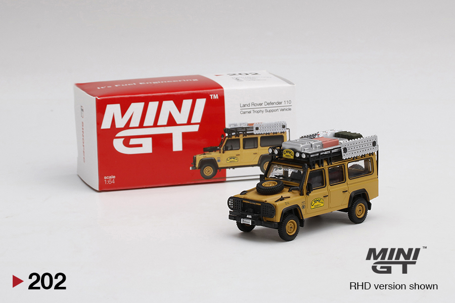 Land Rover Defender 110 Camel Trophy Support Vehicle | MINI GT