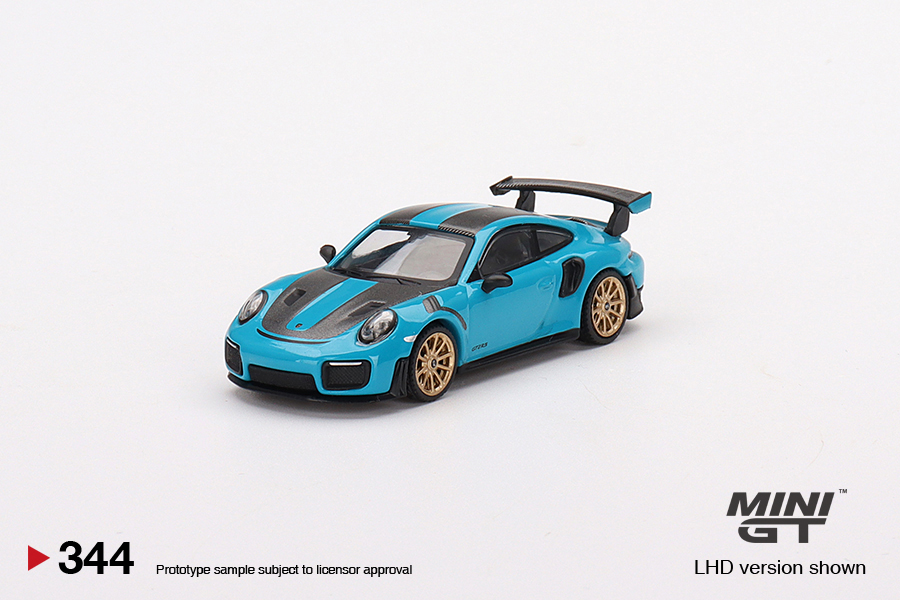 Porsche 911 GT2 RS Weissach Package Miami Blue | MINI GT Wiki 