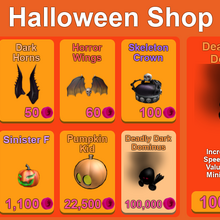 Halloween 2019 Shop Mining Simulator Wiki Fandom - roblox mining simulator codes 2019 wiki