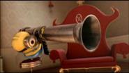 A Minion, from the movie Minions (2015), singing in a metal band, in  front of a large festival audience. Polaroid taken by an audience member.  Chaotic. Grainy. : r/dalle2