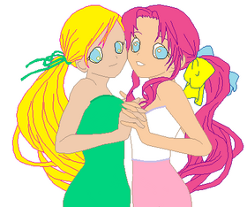 Pinkie y Flutter Anime 5 :3 echo por la usuaria CrazyFluttershy~ GRACIASSSSS
