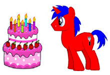 Red Fork comiendo un pastel.png