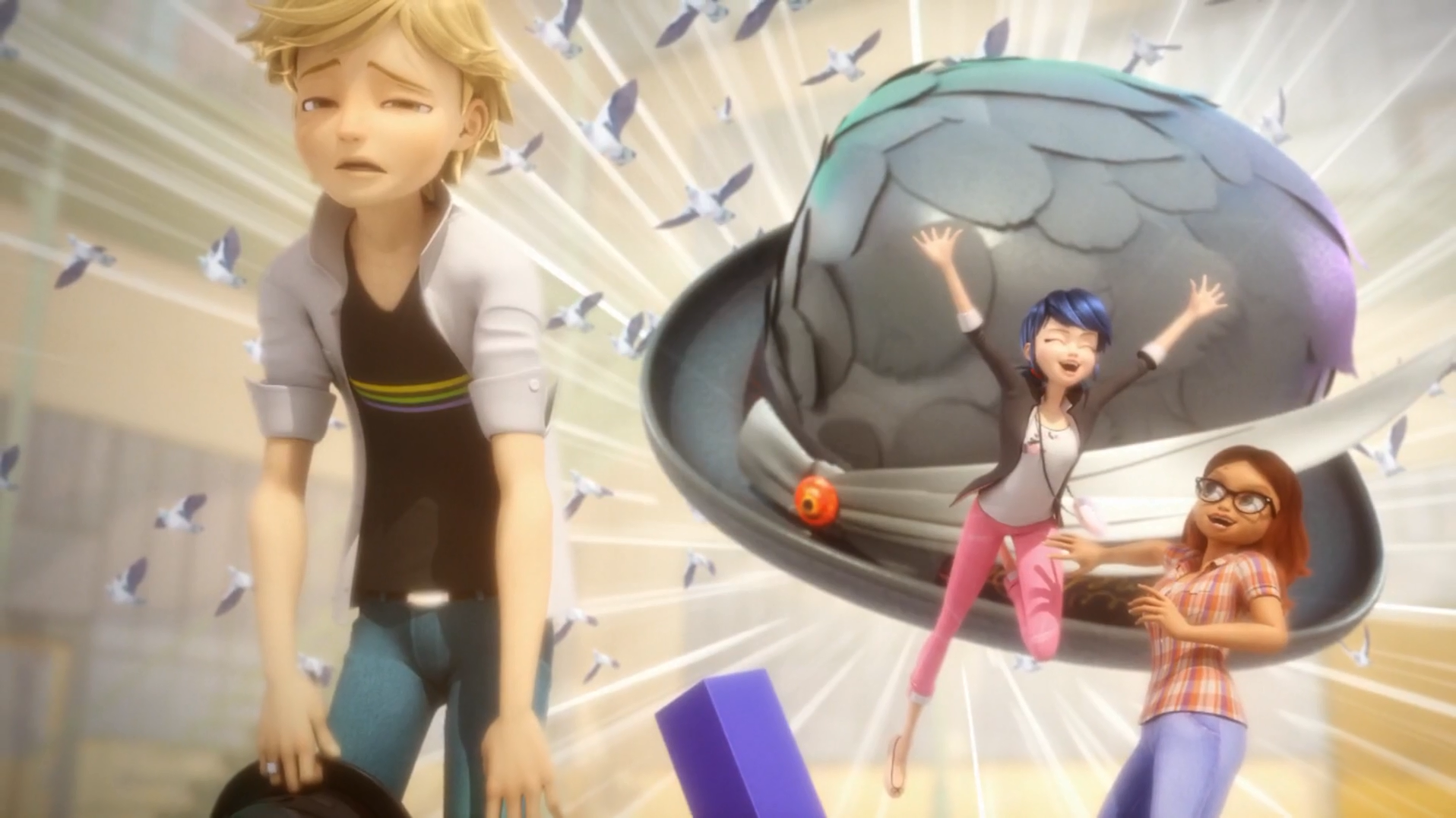 História Assistindo Miraculous ladybug ( Reescrita) - Sr. Pombo ( Monsieur  Pigeon) - História escrita por LaraHeartfilia2 - Spirit Fanfics e Histórias