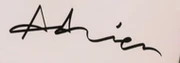 Ręczny napis „Adrien”