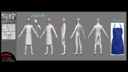 Grafika koncepcyjna Gabriela w fartuchu: model 3D