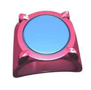 Różowy pierścień z niebieskim kołem wewnątrz