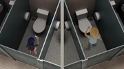 Marinette i Adrien w toalecie