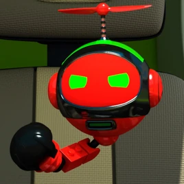 Robotus w samochodzie