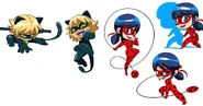 Miraculous Chibi - Biedronka i Czarny Kot.png (445 KB) Szkice Biedronki i Czarnego Kota w wersji chibi