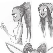 Szkic przedstawiający Lady Butterfly w cywilnej formie