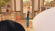 Adrien entra nella pasticceria e chiede a Tom e Sabine di Marinette.