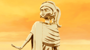 La statua d'oro di Chloé.