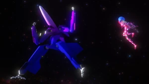 La navicella spaziale akumizzata con Bugfighter.