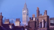 Il , con il  sullo sfondo, si erge a , la capitale e città più grande del Regno Unito.