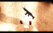 The FN SCAR-L dropped by the player.