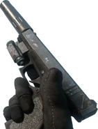 First-person model, with the silencer and flashlight attachments.