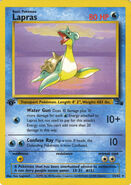 Lapras' Premiere Pokemon Card in the Fossil Expansion