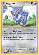 Purugly's first card in the Diamond and Pearl Expansion