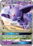 Espeon's first card from the Sun and Moon expansion