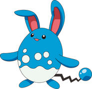 Azumarill's model for the Pokemon Anime