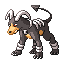 Houndoom's sprite from Pokemon Ruby and Sapphire