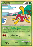 Shuckle's card in the Heart Gold and Soul Silver Expansion