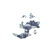 Mega Steelix's back sprite from the Sixth and Seventh Generations