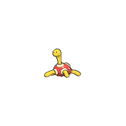 Shuckle's front sprite from the Sixth and Seventh Generations