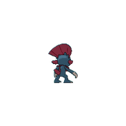 Weavile's back sprite in the Sixth and Seventh Generations