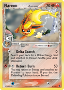 Flareon's first card in the Delta Species Expansion