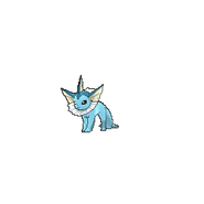 Vaporeon's front sprite from the Sixth and Seventh Generations